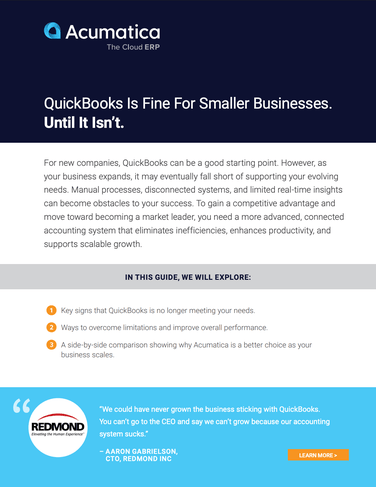 Migration de QuickBooks vers Acumatica